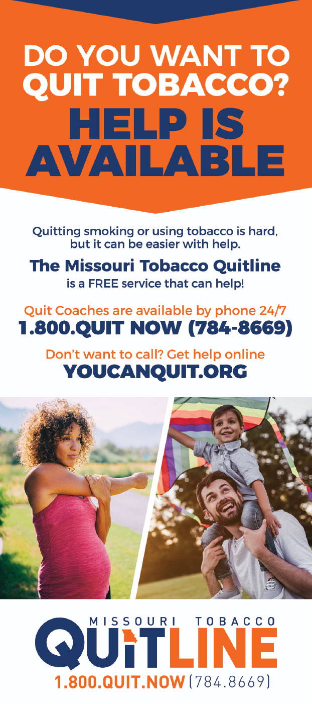 Missouri Tobacco Quitline Rack Card (side A)